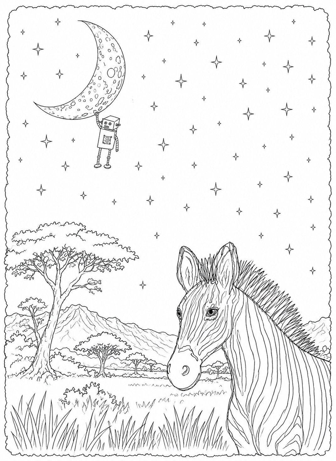 Robo Boho Coloring Sheet